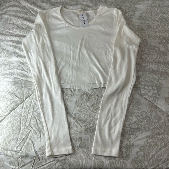 John Galt White Josephine Long Sleeve Top - Picture 1 of 5
